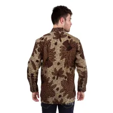 KEMEJA BATIK PANJANG Kemeja Batik Panjang Katun Sogan Padi Tanahan