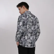 KEMEJA BATIK PANJANG KEMEJA PRIA BATIK SONGKET LENGAN PANJANG SLIMFIT TERMURAH MXL 11 PUTIH