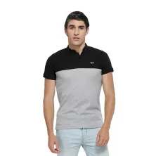 POLOSHIRT KERAH KOKO Kaos Polo Pria Pendek Poloshirt Kerah Shanghai Half Hitam Abu Muda