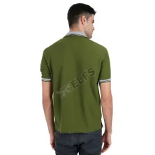 Poloshirt Lacost Neck Abu Muda Hijau Army