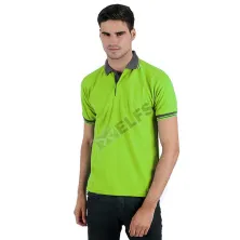 POLOSHIRT KOMBINASI POLOSHIRT LACOST NECK JUMBO ABU TUA HIJAU STABILO