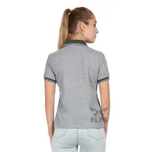 POLOSHIRT WANITA Polo Shirt Wanita Lengan Pendek Kerah Abu Tua Abu Muda